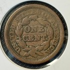 1852 Braided Hair Large Cent 1c Early Us Copper Coin    free Shipping   
