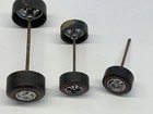 Vintage Plastic Die Cast Tires With Axles  Set Of 5 Tires   3 Axles  Unbranded