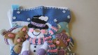 Christmas Stocking Felt Hand Stitched Bucilla Playing In The Snow  Finished