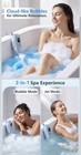 Cordless Waterproof Bathtub Bubble Jet Spa With Led Lights  Suction Mount  Blue
