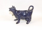 Vintage Purple Cow Wearing Bell Cream Pitcher