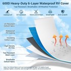 600d Oxford Fabric Rv Cover 27-30ft Travel Trailer Cover  6 Layers Breathable   
