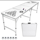 Gopong Portable 8  Beer Pong Table Party Dry Erase Drinking Game  Indoor Outdoor