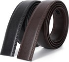 2 Pack Ratchet Belt Strap For Men Leather Belts Without Buckle Replacement Le   
