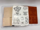 Stampin  Up  Happy Fall Y all - Set 7 Wood Rubber Stamps Autumn 2007 New