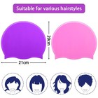 2 Pack Kids Large Swimming Cap For Long Hair Waterproof Small  Pink  Purple