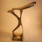 Antique Solid Brass Shoe Shine Stand - Barbershop Decor - 1930 s