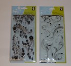 Clear Acrylic Stamp Set By Inkadinkado Flower And Swirl New