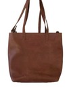 Madewell The Zip-top Medium Transport Tote English Saddle Ae189 Preowned