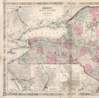 1864  New York State  Map Original  23x16  Johnson City Inset Maps