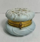 Wavecrest  Hinged Dresser Box-helmschmied Swirl-hand Painted Floral