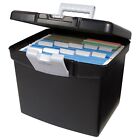 Storex Portable Storage Box Letter Size 14w X 11-1 4d X 14-1 2h Black 61502u01c
