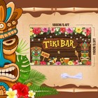 Tiki Luau Party Decoration Hawaiian Tiki Banner Hawaii Tiki Bar Backdrop Party S