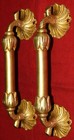 Brass Garden Door Pull Set 9   Inches Flower Shape Handle Restaurant Gate Gtx
