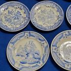 Vintage Blue China Child s Miniature Play Tea Set 21 Pc Made In Japan