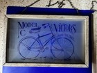 Indiana Bike Co  Waverly Etched Glass Advertisement 9  X 14 75    12 5   x8 74   