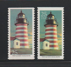 Us Efo Error Stamps 2472 Maine Lighthouse  Big Color   Tag Shift   Norm  Mnh