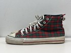 Made In Usa Converse All Star Chuck Taylor Men   s 9 Christmas Red Green Plaid Vtg