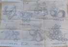Vtg Mail Order 234 Cross Stitch Fruit Dish Towel Dow Embroidery Transfer Pattern