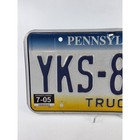 Pennsylvania Truck License Plate Yks-8066 Blue Yellow Gradient 2004 2005 Tags