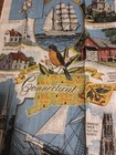 Vintage Kay Dee Pure Linen Kitchen Tea Towel  Connecticut W tag   Sign New Usa