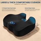 Blisstrends Seat Cushion With Velvet Cover  Thick Memory Foam Cushions For Offic