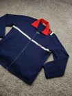 Vintage 70s Fila Bjorn Borg Track Jacket Size 40 Mens Blue Wool Blend 