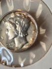 1944 Mercury Dime 90  Silver 10c Toning Both Sides