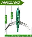 12pcs Hunting Broadheads 100 Grain Archery Broadheads 420 Stainless Steel Higher