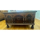 Solid Wood Antique Style Carved Blanket Chest Storage Trunk End Of Bed Bench 44 