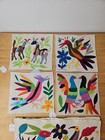Otomi Carpeta Embroidered Textile Art Mexico Table Runner 74  And 4 Napkins 9 