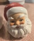 Vintage Christmas Santa Claus Head Hat Salt Pepper Shakers 3in Made In Japan 