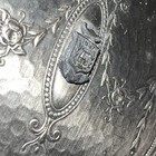 Vintage Gorham Ornate Repousse Silverplated Compact Mirror Powder Look