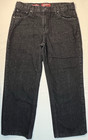 Arizona Jean Co Boys 16 Husky Black Denim Jeans Relaxed Straight Leg