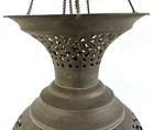 Antique Moroccan Pierced Brass Lantern Hanging Candle Lamp Middle Eastern