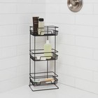 3 Tier Round Wire Shower Storage Tower Black - Threshold