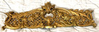 Ornate Cast Brass Fireplace Fender Replacement Part Center 16 5   