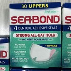 Sea-bond Denture Adhesive Uppers 30 Ct   6 Boxes   Fresh Mint Green
