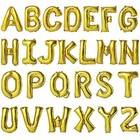 16 Inch Letter Balloons Mylar Foil Alphabet Letter A-z Balloons Set For Gold
