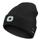 Bluetooth Led Beanie Hat With Music Speakers Mic Rechargeable Cap Head Lamp Gift