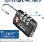 4 Pack Tsa Approved Luggage Locks  Combination Travel Padlock  3-digit Waterproo