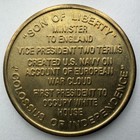 Vintage John Adams Bronze Medal 2nd President Son Of Liberty 29mm