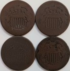 36 Cull Coin Lot 15 Civil War Copper Two 2 C  14 Silver Three Cents  7 Nickel 3c