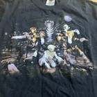 Vintage Cats T-shirt Black Double Sided Broadway Musical Cat Eyes Cast Youth Med