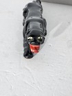 Mcm Vintage Ceramic Black Panther Figurine 9  Prowling     Japan Made