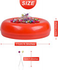 Magnetic Pin Cushion With 200 Pcs Sewing Pins  Round Plastic Magnetic Sewing Cus