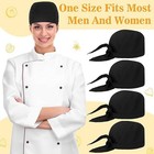 Chef Hat Tie Back For Men Adjustable Chef Cap Bandana Cap Black Breatha