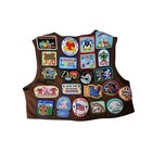 Vintage Girl Scout Brownie Vest - Size Medium  10-12  - Loaded With Badges - Y2k