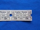 Vintage Capitol Theatre 16 Cent Tickets  strip Of 4  Drive-in Movie cinema - Ny