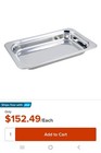 Bon Chef 5208 Full Size Stainless Steel Food Pan 9 Qt 18 8 Nsf New Factory Seale